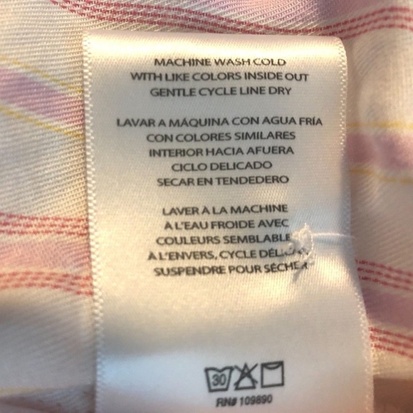 Melissa McCarthy Seven7 Women's Pink Striped Button Up Tunic Top 0X/XXL - Picture 15 of 16